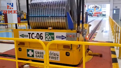 Coil rail transfer trolley