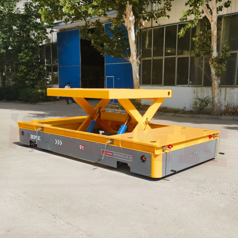 5 Tons Scissor Lift Omnidirectional Mobile Steering Wheel Transfer Cart